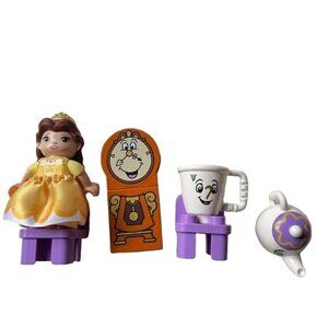 Lego Duplo Disney 10877 Mini Figures Belle Mrs Potts Cogsworth Chip Retired 7 pc